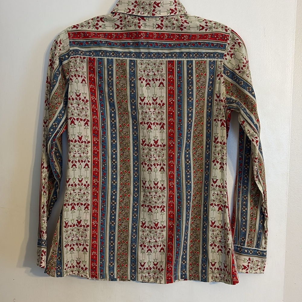 Vintage Women’s Porterhouse by Regina Porter Striped Floral Shirt. Size S - Picture 5 of 7